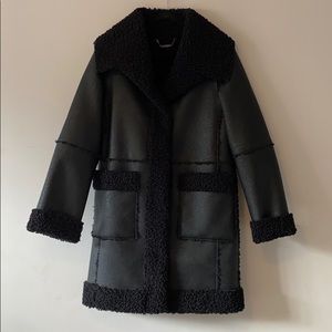 Elie Tahari Vegan Leather Coat